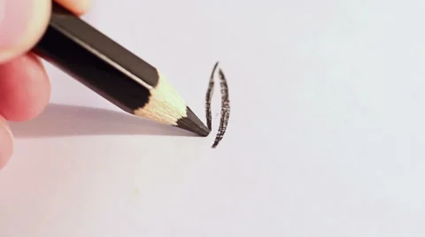 Draw With A Pencil Stock Footage 49958964