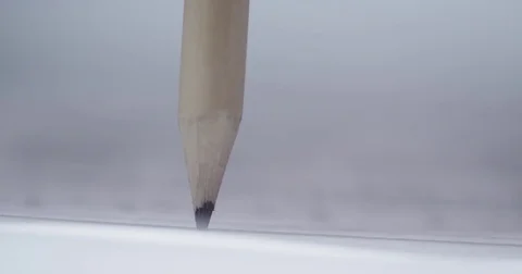 Draw with a pencil in slow motion Stock Footage 77046576