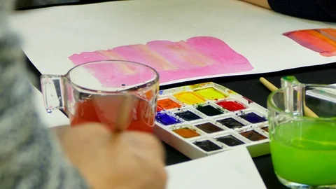 Draw a purple scribble Video stock 84593505