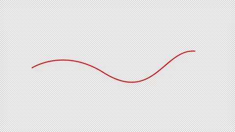 Draw the red curve, alpha channel Stock Footage 245248252