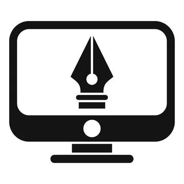 Draw redesign icon simple vector. Web ui Illustrazione stock