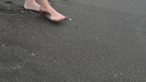 Draw on sand, sandy beach Stock Footage 77577675