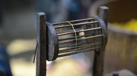 Draw the silk from cocoons boiling Video stock 45530336