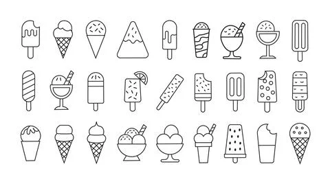 Draw some ice cream. イラスト素材
