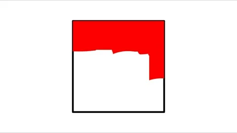 Draw square shape and fill red color automatic animation 4K Stock Footage 220211670