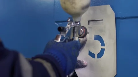 Draw on stencil. Drawing characters Video stock 116679546