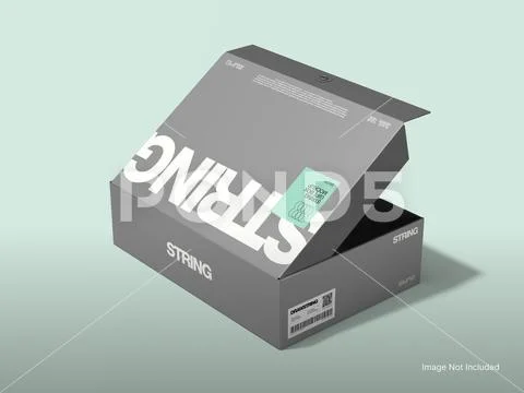 Draw String Packaging Box Mockup PSD Template