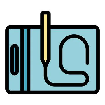 Draw tablet icon vector flat Stock Illustration