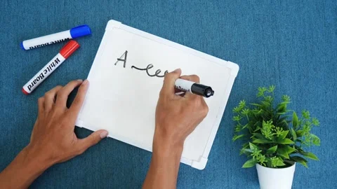 Draw a tangled line from A to B and draw a straight line from A to B. Stock Footage 264304075