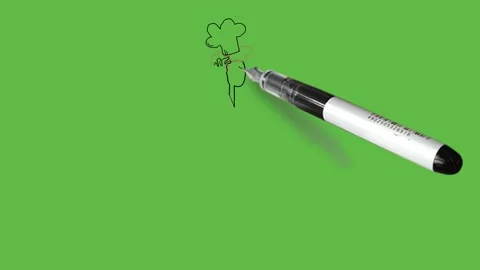 Draw thin young boy chef tired face walking hold his head with both hands 動画素材 222550144