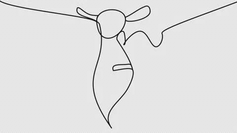 Draw a tie with one line Stock Footage 154220493
