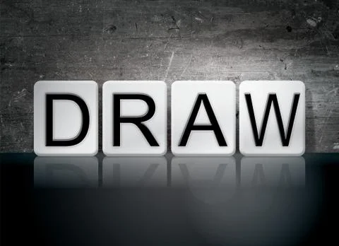 Draw Tiled Letters Concept and Theme Stock Illustration