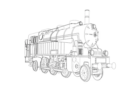 Draw Train NTSC Stock Footage