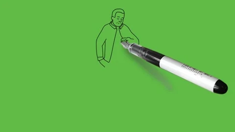 Draw young black boy with spectacles see wrist watch wearing white shirt Видео 203966685