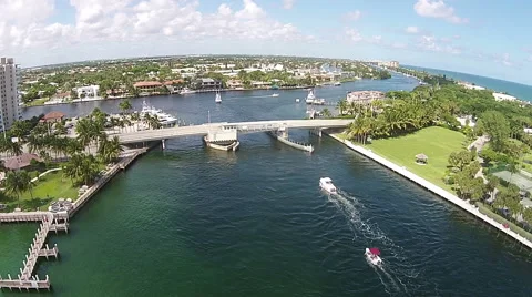 Drawbridge in Florida aerial view Stock Footage 42616619