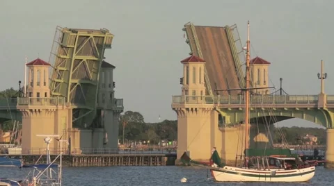 Drawbridge at Saint Augustine,Florida Stock Footage 62644233