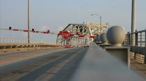 DrawBridge Time lapse with traffice Stock Footage 795902