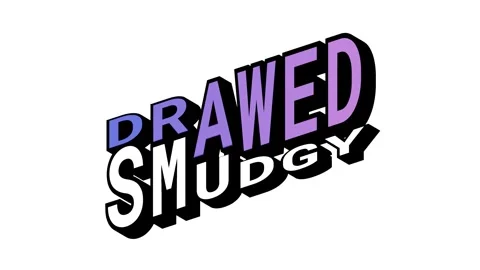 DRAWED vs SMUDGY, 3D Text Animation in Isometric View with Opposite Word Motion Stock Footage 314263418