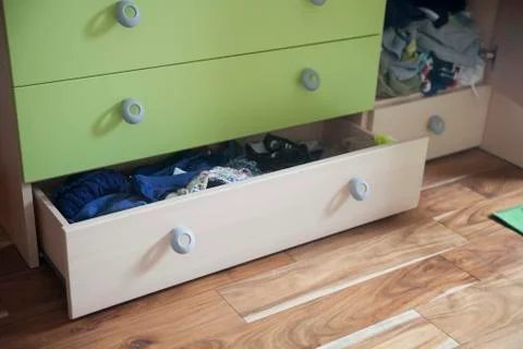 A drawer in a bedroom Stock Photos