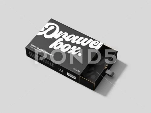 Drawer Box Mockup PSD Template