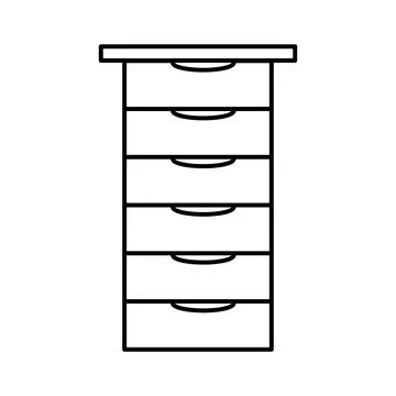 Drawer cabinet icon symbolizing office storage, document organization イラスト素材