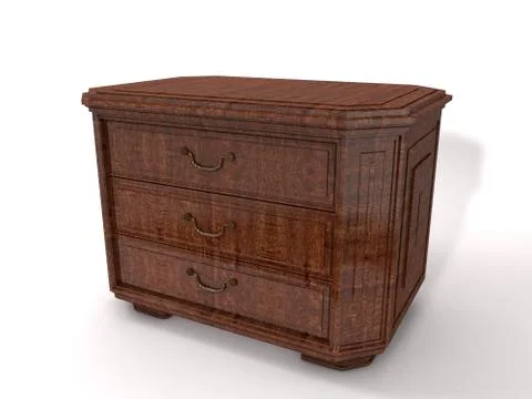 Drawer in Cherry Wooden Stock Illustration