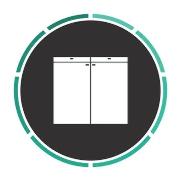 Drawer computer symbol Stock Illustration