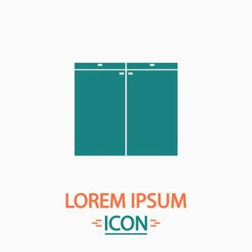 Drawer computer symbol Stock Illustration