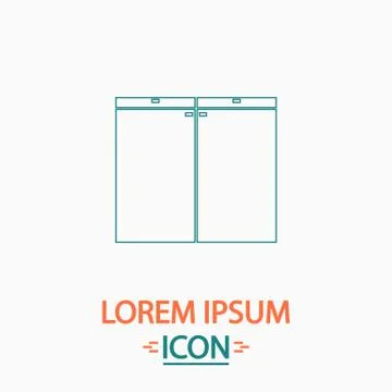 Drawer computer symbol Stock Illustration