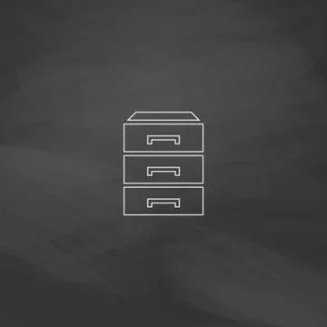 Drawer computer symbol Illustrazione stock