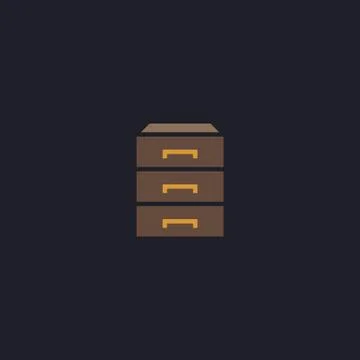 Drawer computer symbol 库存插图