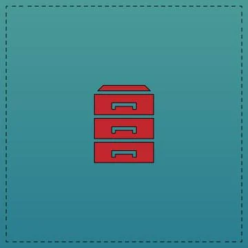 Drawer computer symbol Illustrazione stock