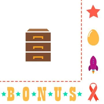 Drawer computer symbol Illustrazione stock