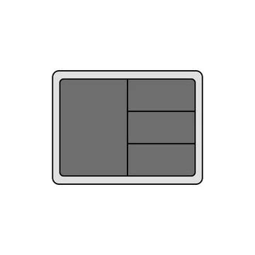 Drawer divider insert Stock Illustration