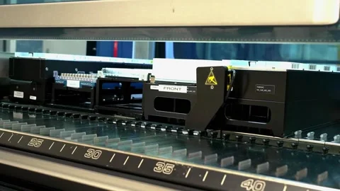 The drawer of a DNA sequencing machine opens at a crime laboratory testing DNA Stock Footage 345363700