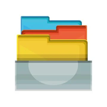 Drawer with file folders Stock Illustration