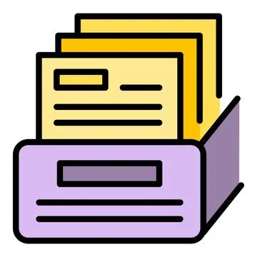 Drawer folder icon vector flat Stock-Illustration