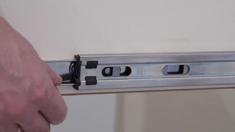 Drawer guide mechanism Video stock 318899117