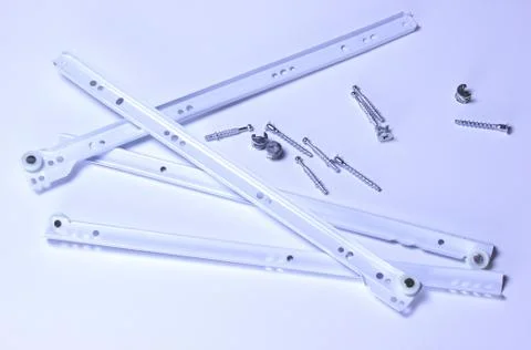 Drawer guides isolated on white background Stock Photos