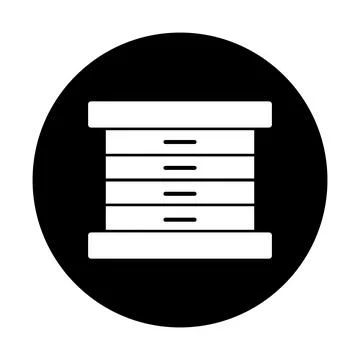 Drawer icon vector Stock Illustration