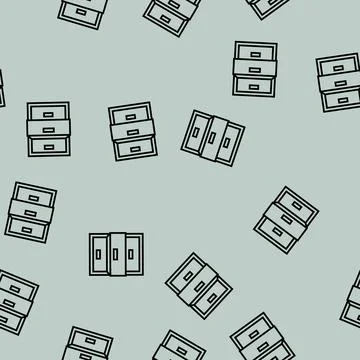 Drawer open line seamless pattern Stock Illustration