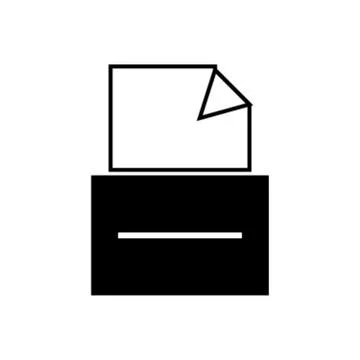 Drawer with paper Stock Illustration