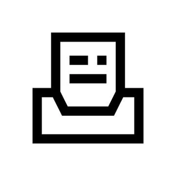 Drawer pixel perfect icon Stock Illustration