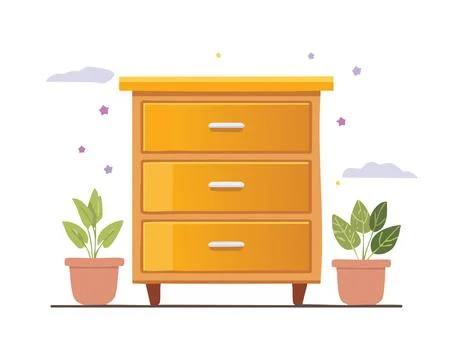 A Drawer simple illustration Illustrazione stock