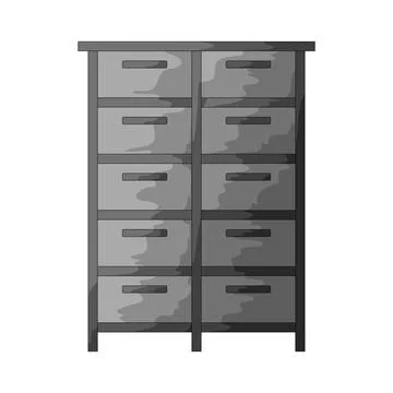 Drawer unit illustration Stock Illustration