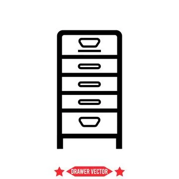 Drawer Vector Collection  Enhance Your Design Portfolio with High Quality S.. Stock Illustration