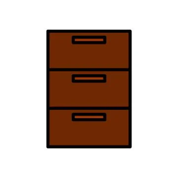 Drawer vector design template illustration Stock Illustration