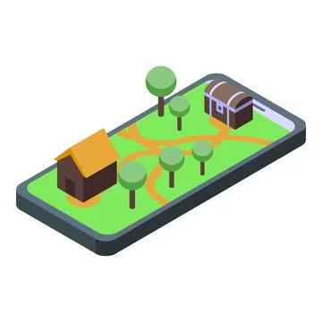 Drawer videogame icon isometric vector. Game machine Stock Illustration