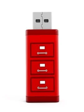 Drawers on usb storage device Stock Illustration
