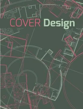 Drawing of abstract architectural detail on flat surface Ilustración de archivo